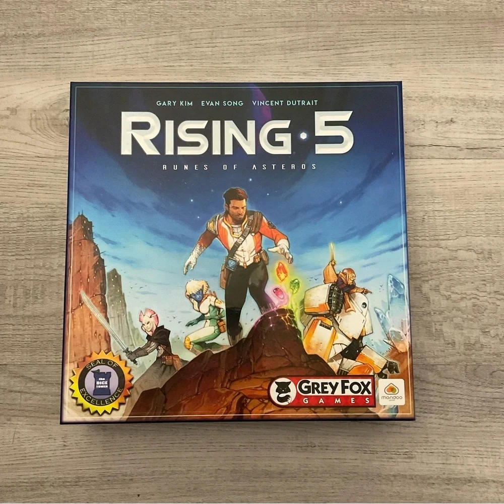 Rising 5 Runes Of Asteros Grey Fox Games Dice Tower Seal of Excellence New